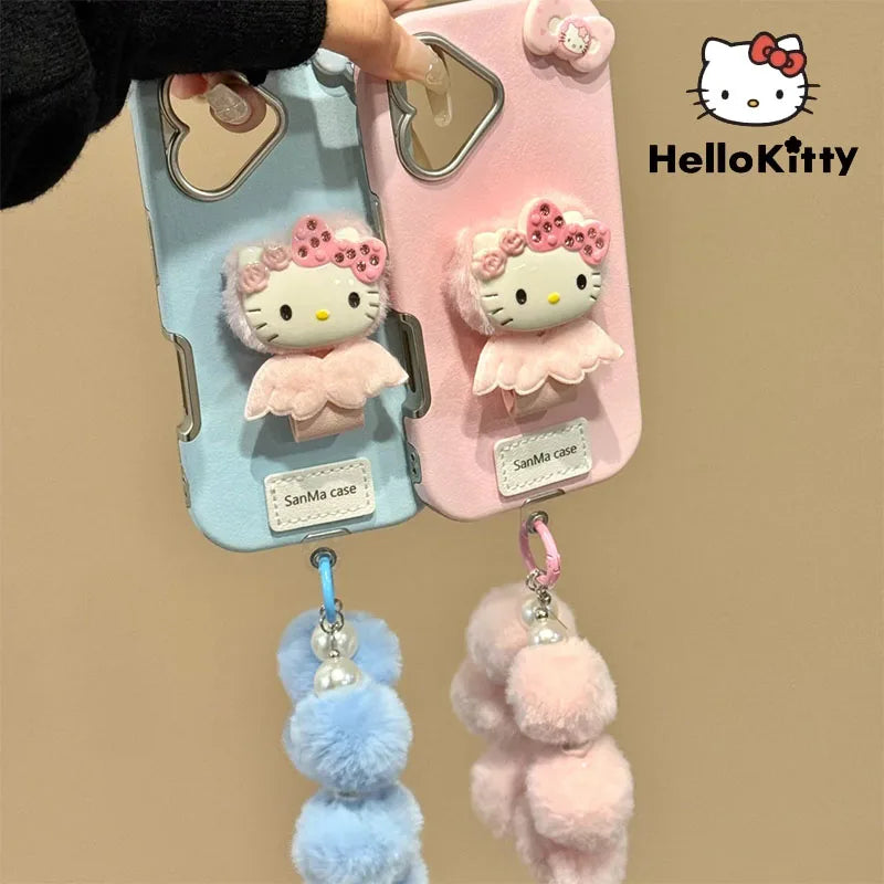 Hello Kitty Cartoon Ring Buckle Design Phone Case Y2K