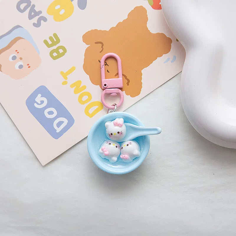 Sanrio Rice Ball Bowl Keychain