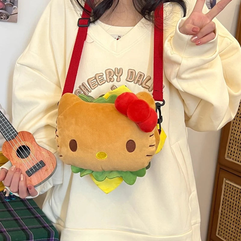 Hello Kitty Hamburger Plush Bag