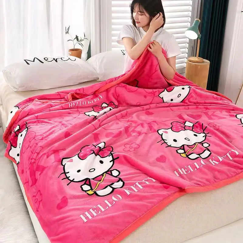 Hello Kitty Animal Leopard Print Blanket