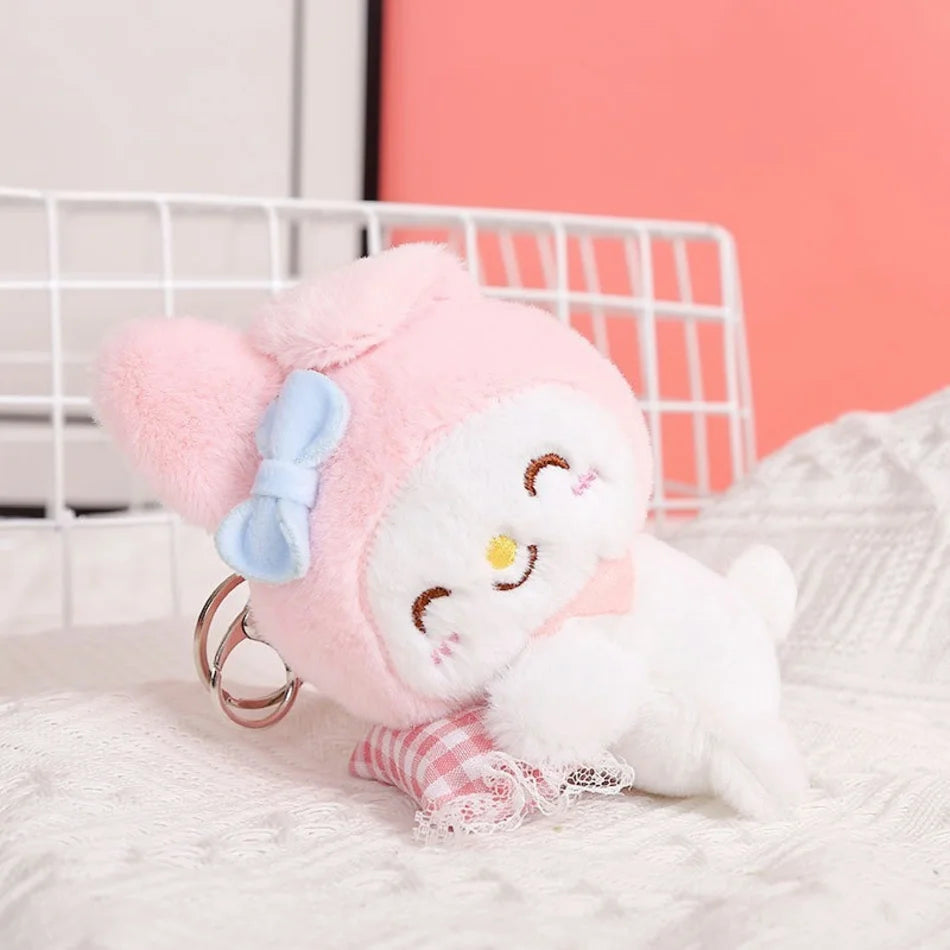 Sanrio Cinnamoroll x Kuromi x My Melody x Pompompurin Plush Keychain Pendant