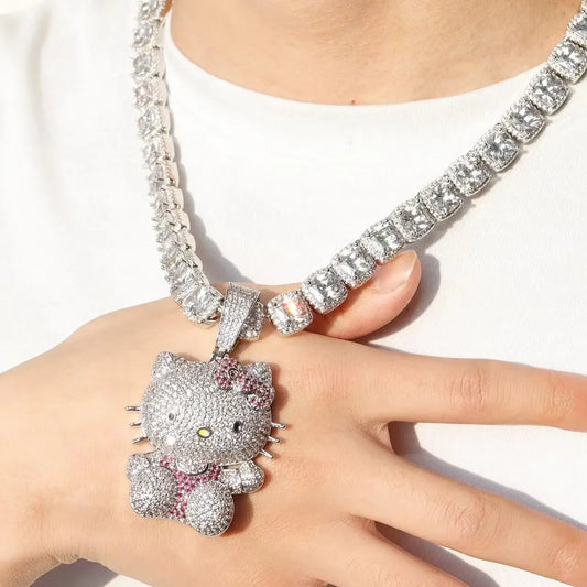 Hello Kitty Diamond Pendant Necklace