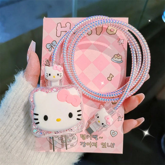 Hello Kitty Kuromi Charger Data Cable Case Protector