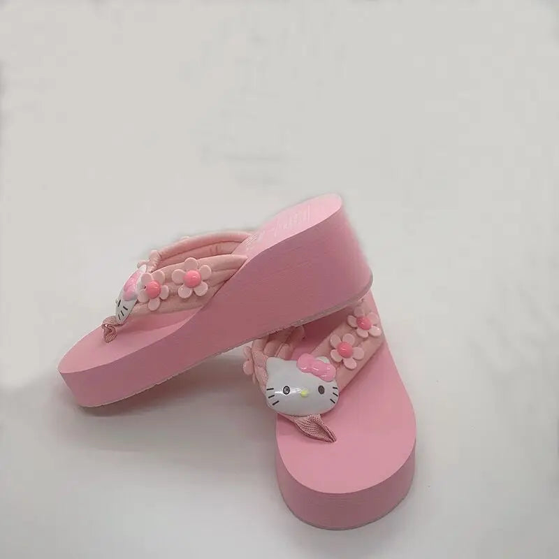 Hello Kitty Y2k Platfom Wedge Sandals
