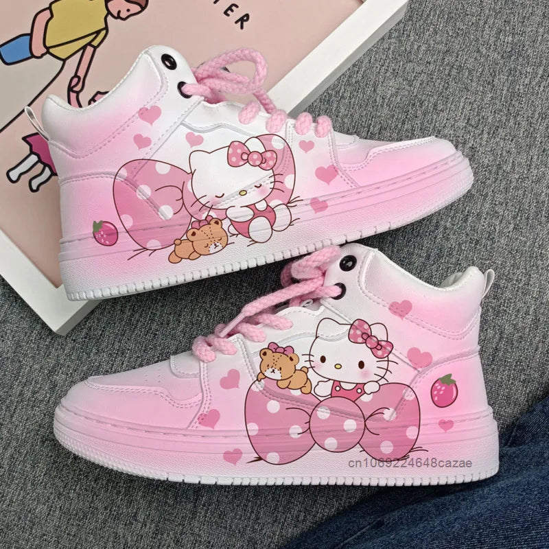 Hello Kitty Kawaii Painted Shoes