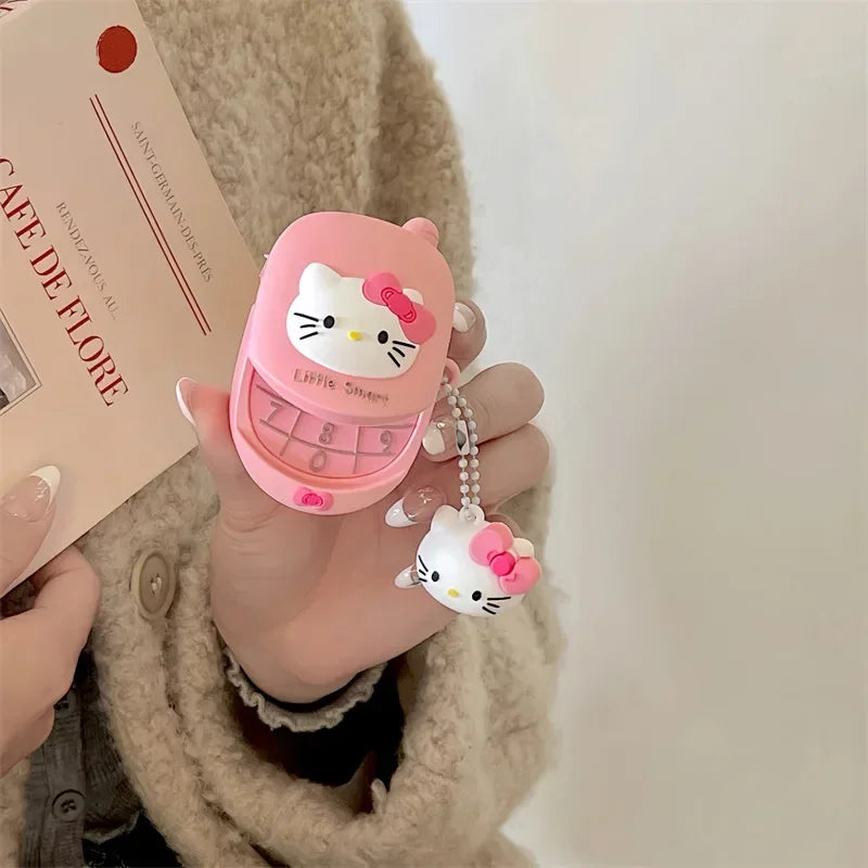 Hello Kitty Kawaii Flip Phone Airpods Case