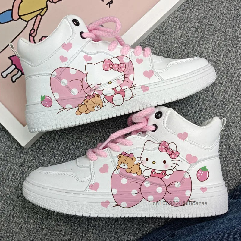 Hello Kitty Kawaii Painted Shoes