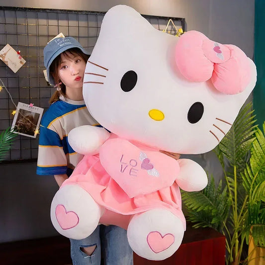 Sanrio Kawaii Hello Kitty Heart Love Plush: 5cm, 30cm, 40cm, 55cm, 70cm