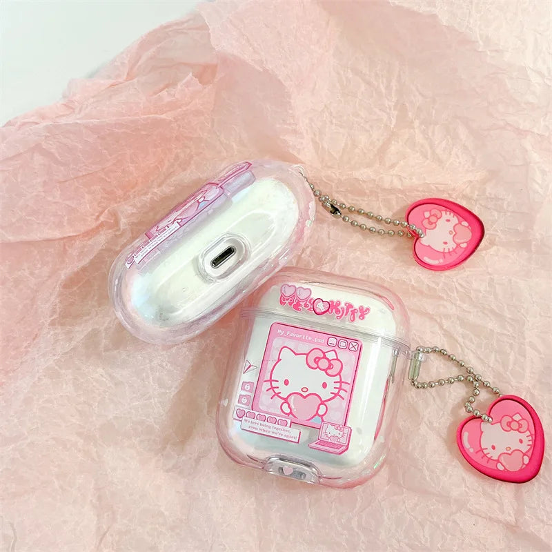 Hello Kitty Clear Pink Airpods Case