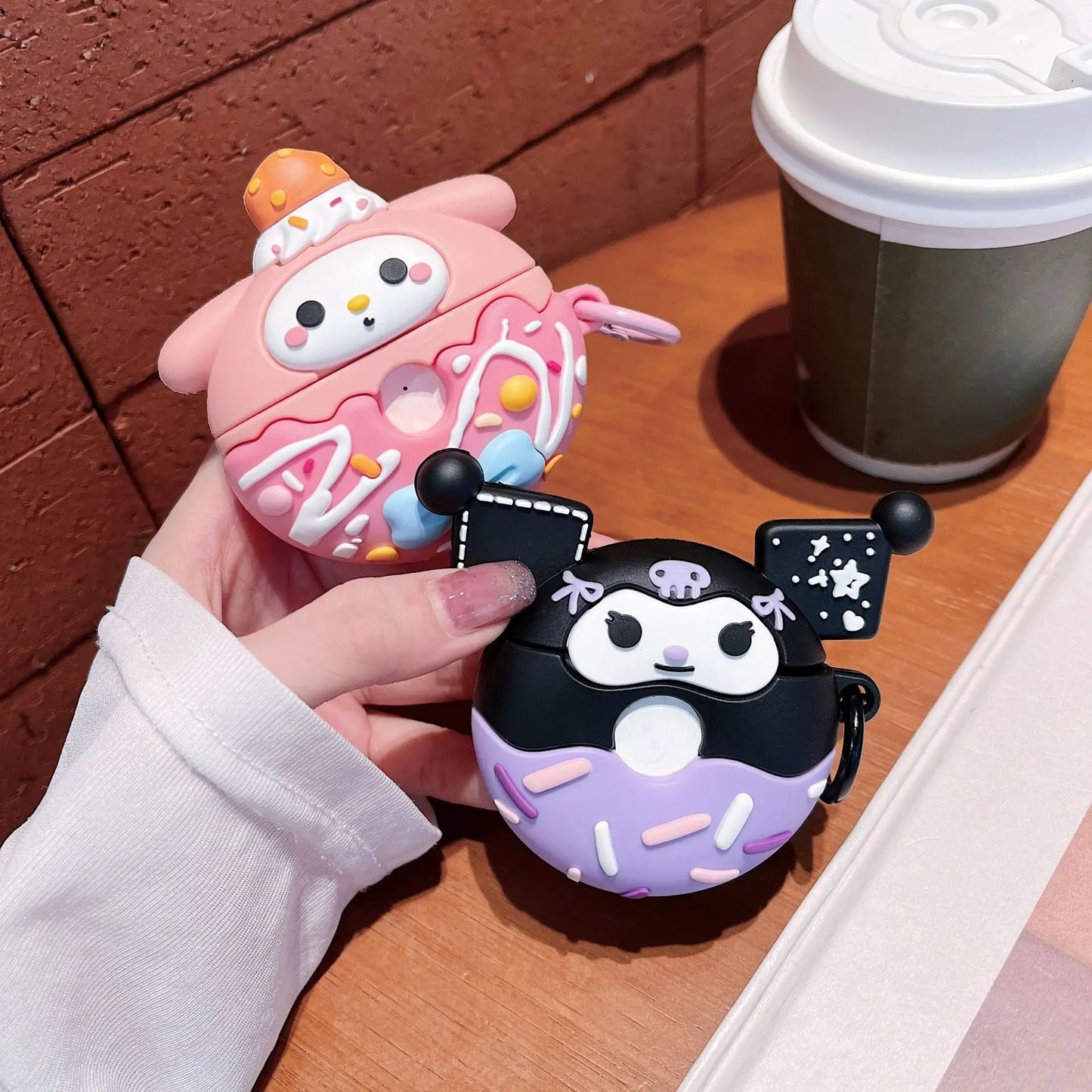 My Melody & Kuromi Donut Airpods Case