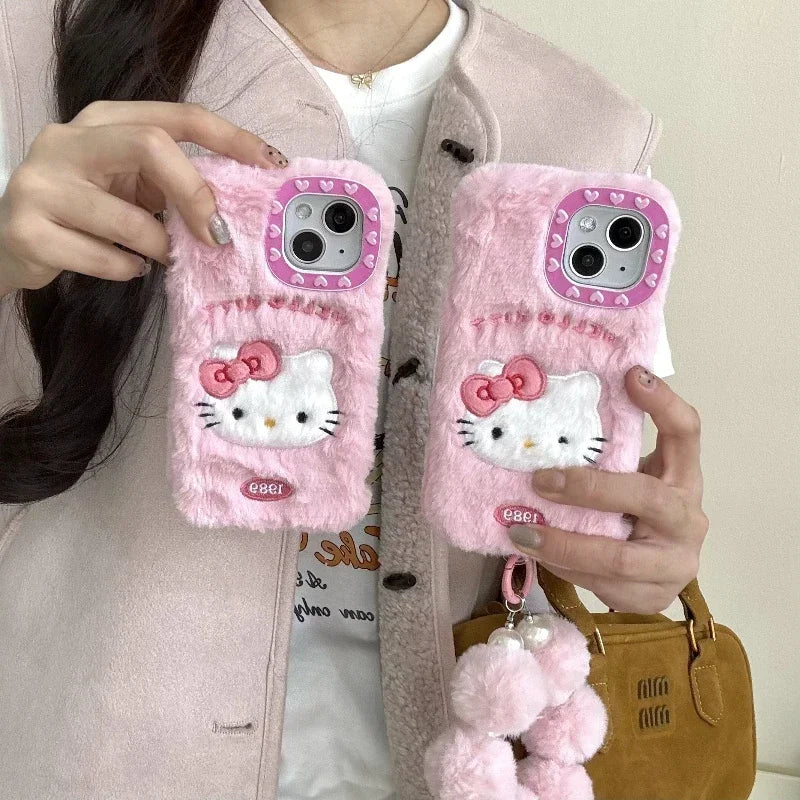 Hello Kitty Pink Plush Phone Case