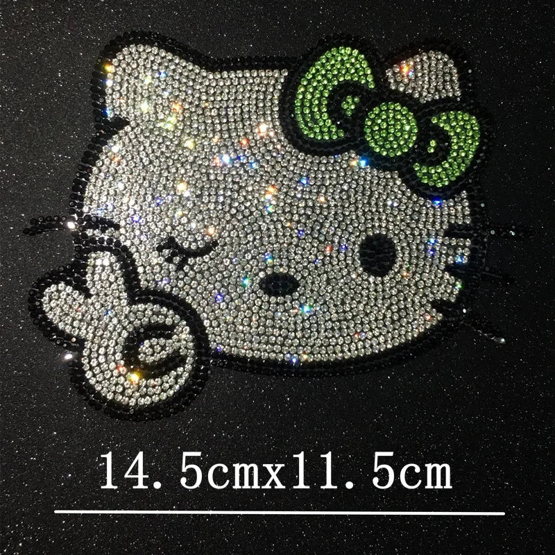 Hello Kitty Self Adhesive Crystal Rhinestone Decorative Stickers Car Decal Accessories