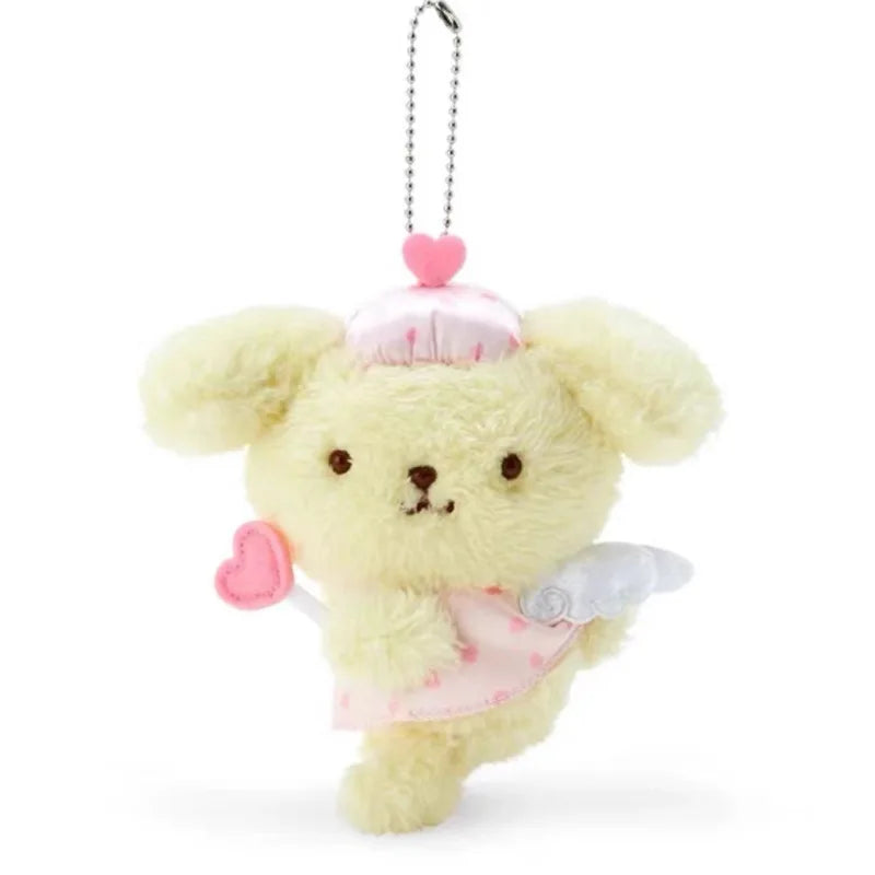 Sanrio Angel Cupid Heart Kawaii Soft Pastel Plush Keychain Pendant