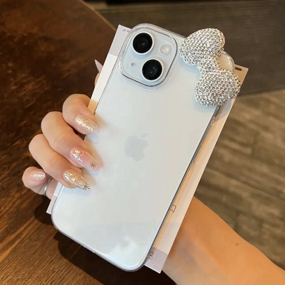 Luxury Kawaii Bling 3D Diamond Bow Phone Case