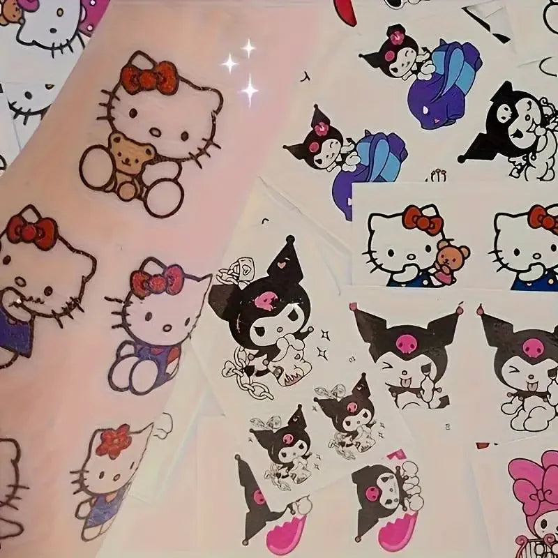 Hello Kitty x Kuromi Sanrio Tattoo Stickers