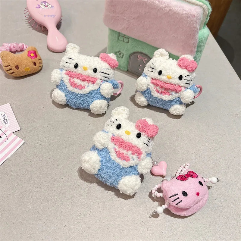 Hello Kitty Kawaii Fluffy Plush AirPods Case