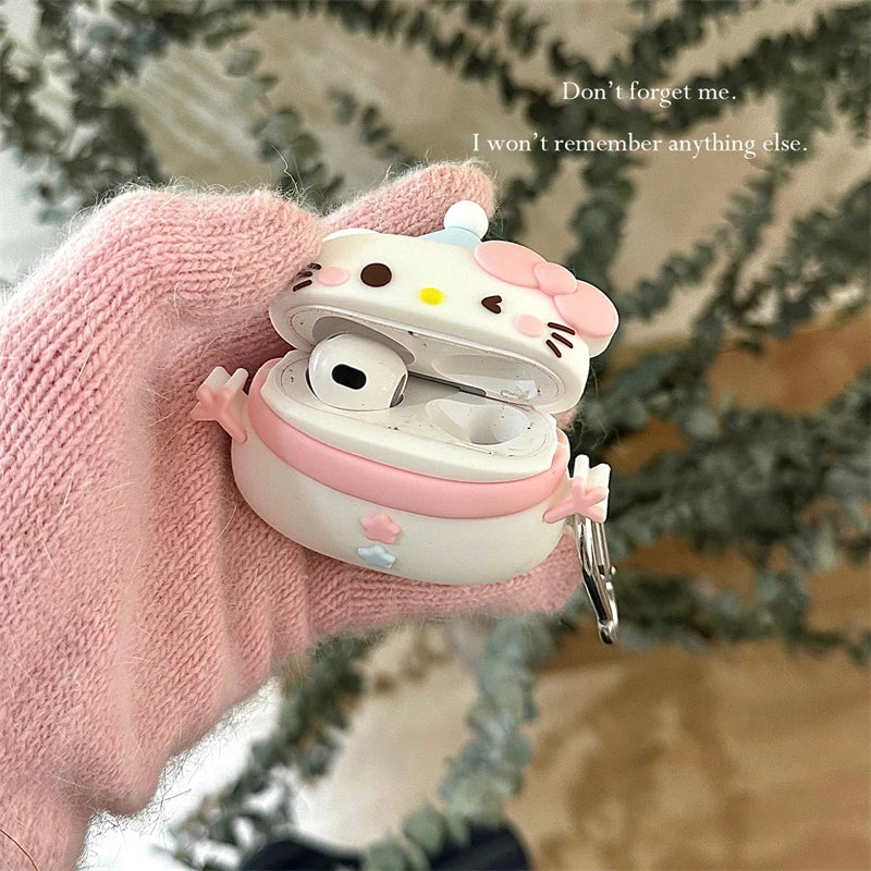 Hello Kitty Snowman Airpods Case
