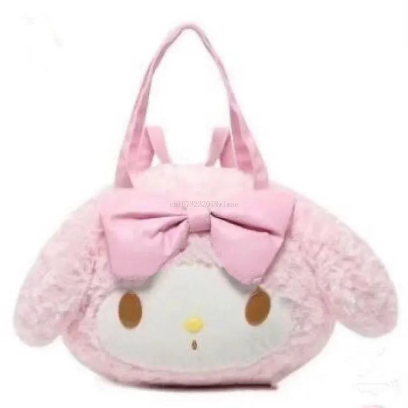 My Melody Pink Plush Fluffy Shoulder Tote Bag