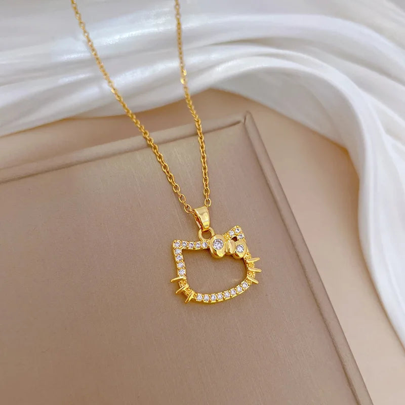 Hello Kitty Gold Pendant Necklace