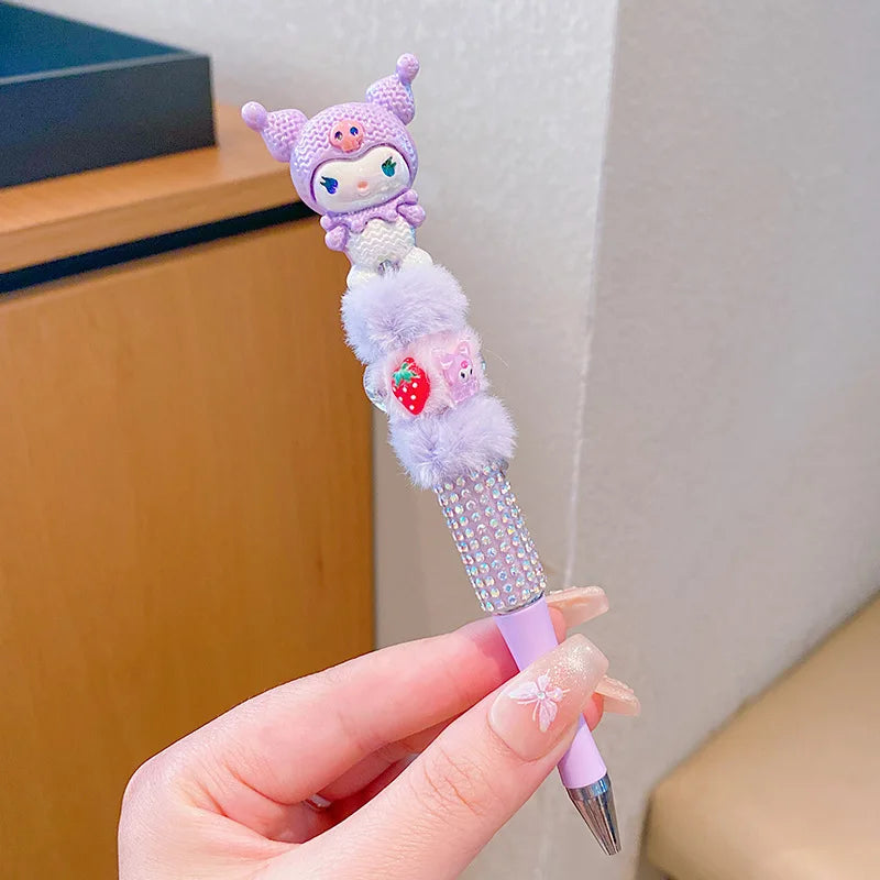 Sanrio Kawaii Plush Bead String Pen