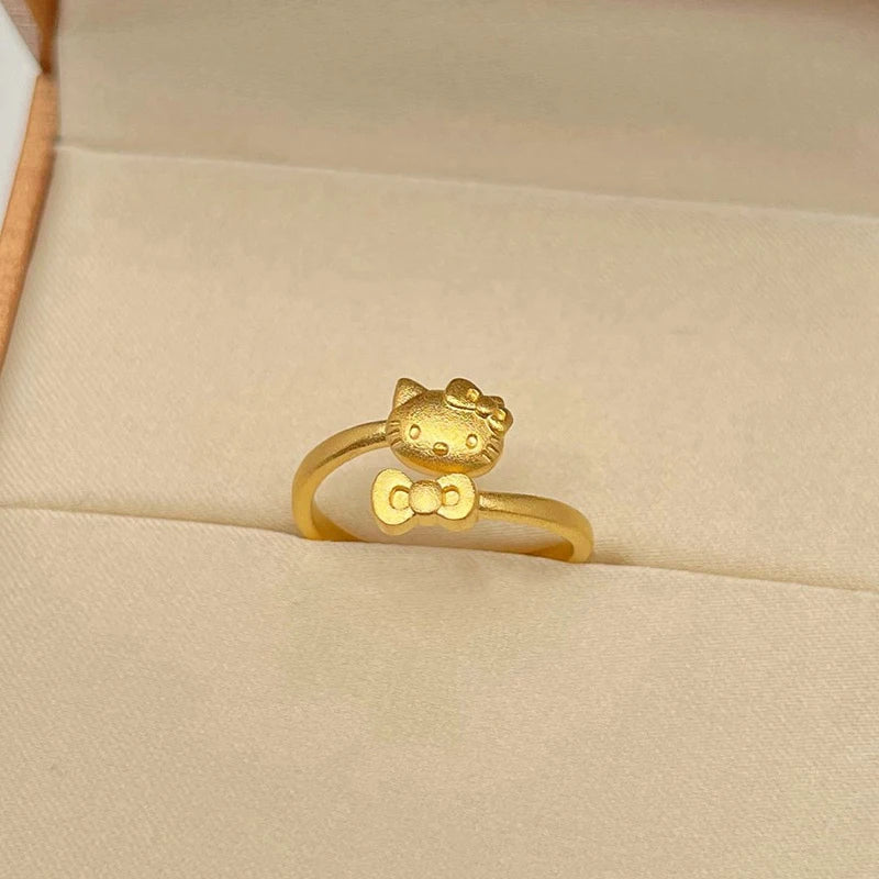 Hello Kitty Gold Bow Ring