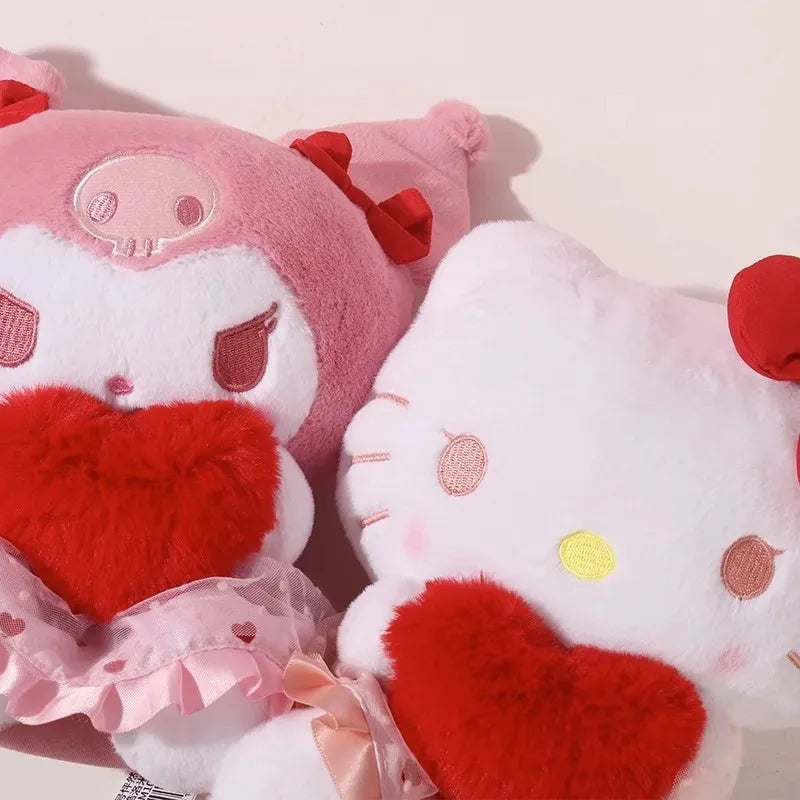 Sanrio Hello Kitty x Kuromi x My Melody x Cinnamoroll Heart Valentines Day Plushies