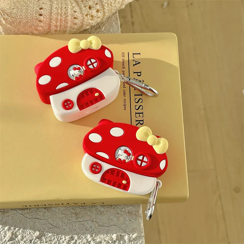 Hello Kitty Mushroom Airpods Case