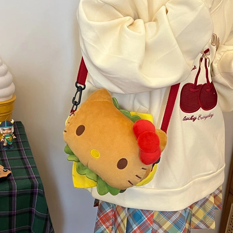 Hello Kitty Hamburger Plush Bag