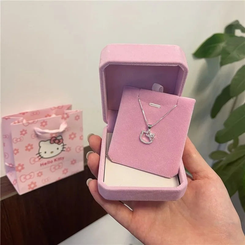 Hello Kitty Pink Crystal Necklace