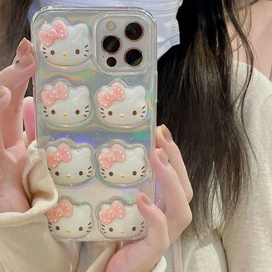 Hello Kitty & My Melody 3D Clear Phone Case