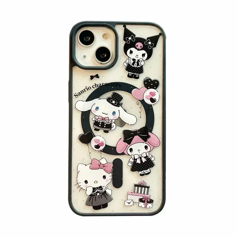 Hello Kitty x My Melody x Kuromi Y2K Magnetic Holder Phone case