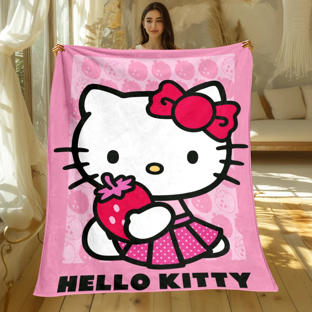 Sanrio Hello Kitty Cute Blanket Oversized Sofa Soft Blanket