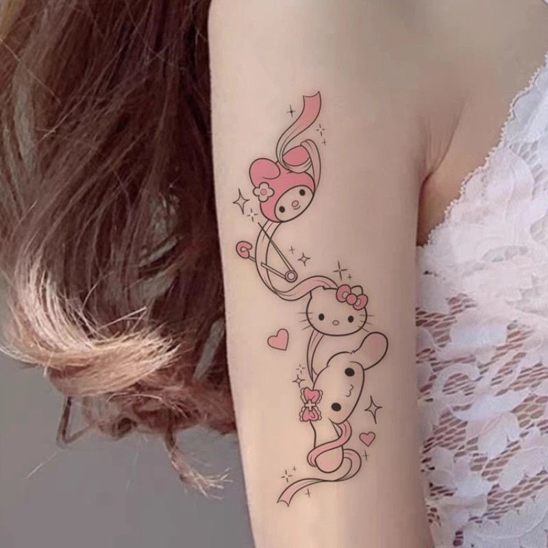 Hello Kitty Kawaii Tattoo Sticker