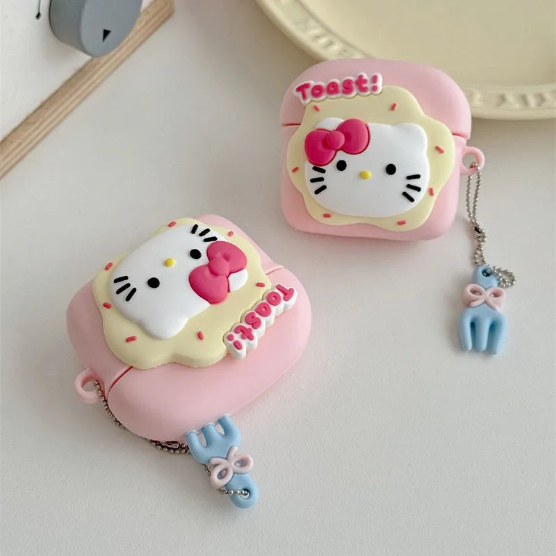 Hello Kitty Pink Toast Kawaii Airpods Case