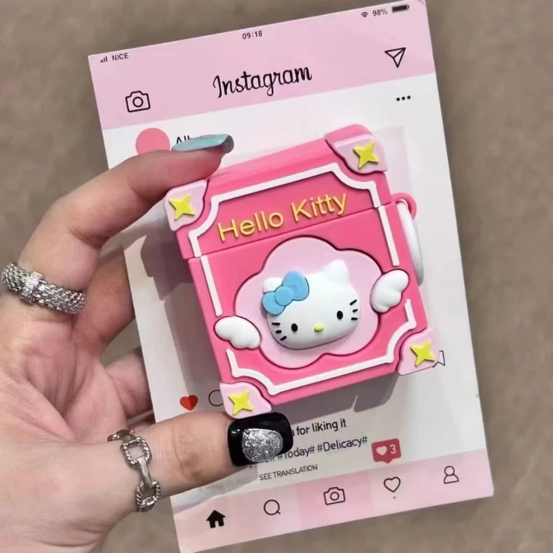 Hello Kitty Box Star Kawaii Airpods Case