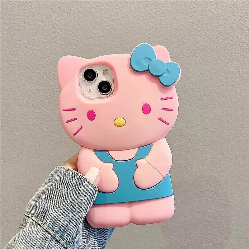 Hello Kitty Pink & Blue 3D Phone Case