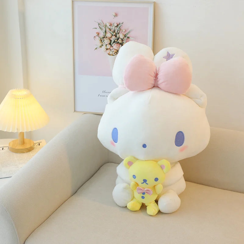 Cinnamoroll Bow Plushie Kawaii Cute Yellow Bear