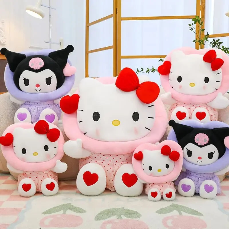 Hello Kitty & Kuromi Heart Valentines Day Plushie