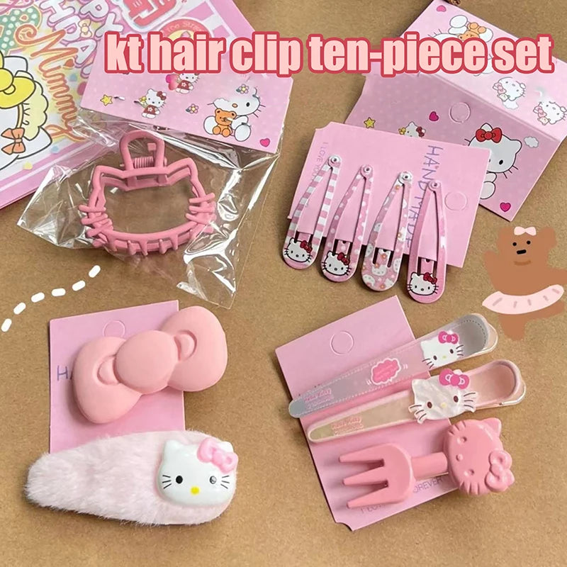 Hello Kitty Plush Hair Clip Set