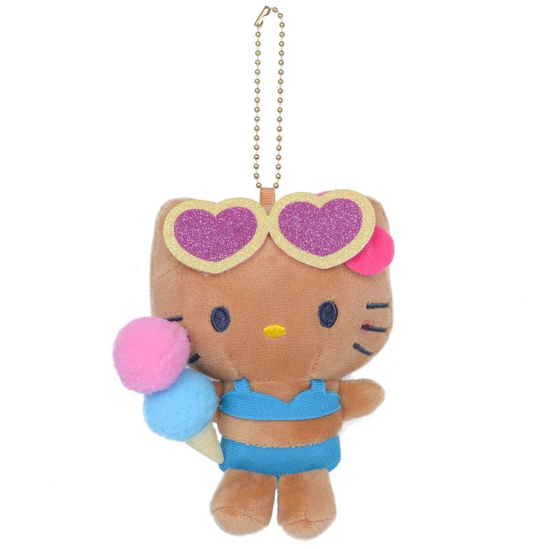 Hello Kitty Tropical Hawaii Plush Keychain Pendant