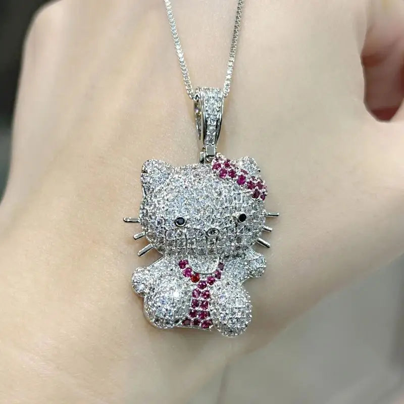 Hello Kitty Rhinestone Necklace