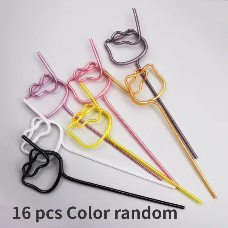 Hello Kitty Colored Drinking Straws