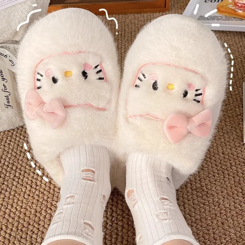 Hello Kitty Cute Kawaii Plush Slippers