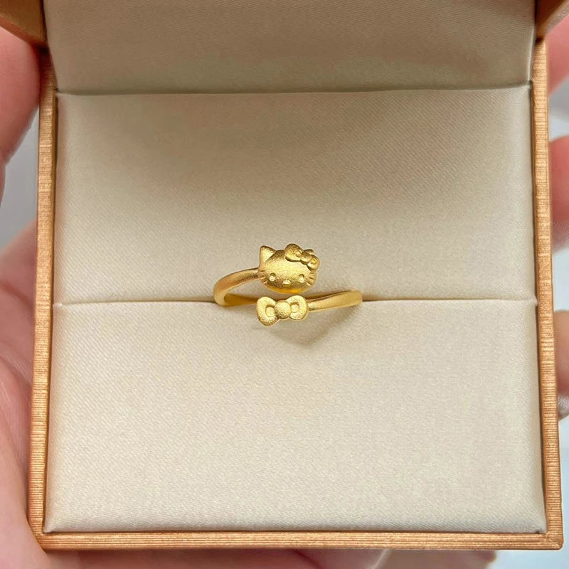 Hello Kitty Gold Bow Ring