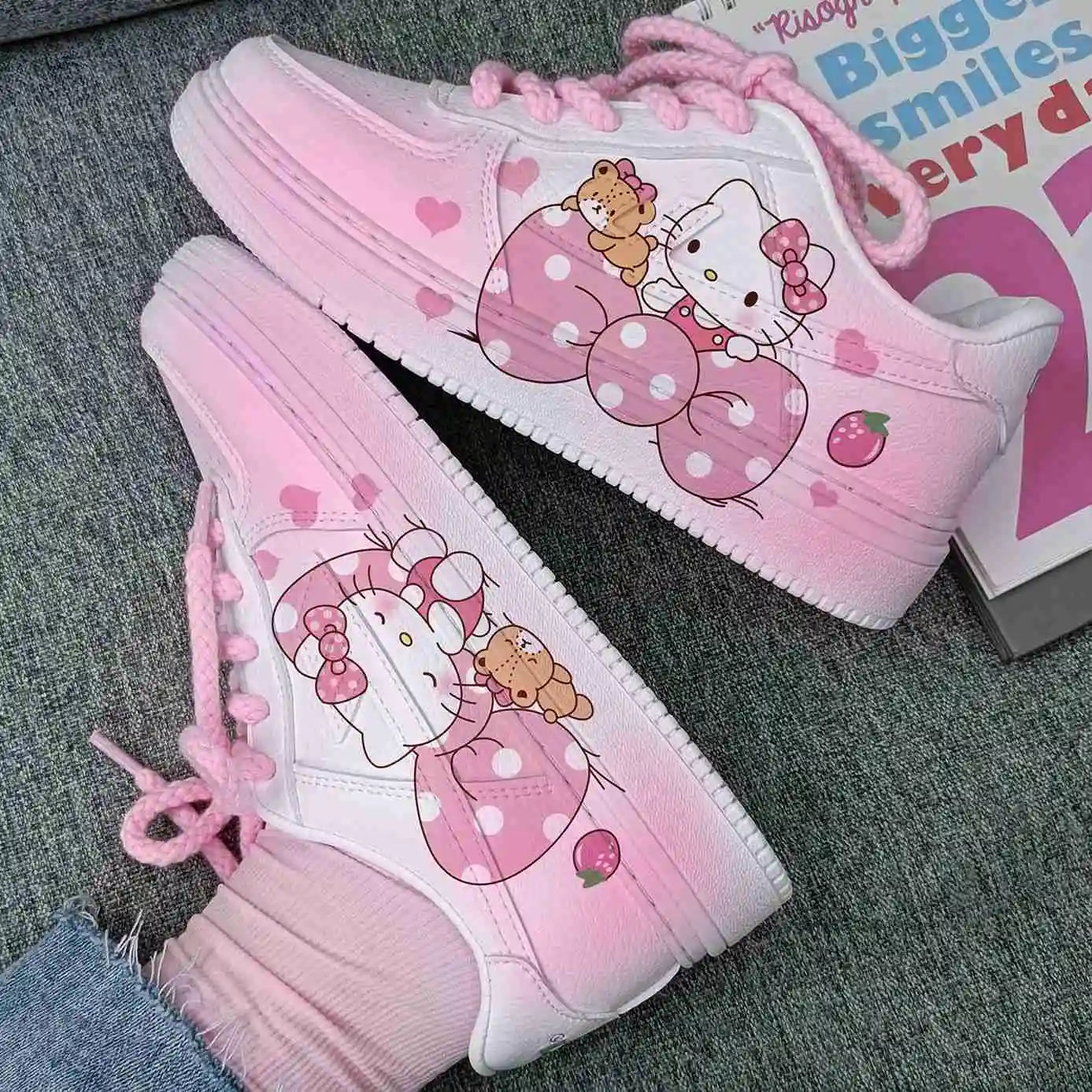 Hello Kitty Kawaii Painted Shoes