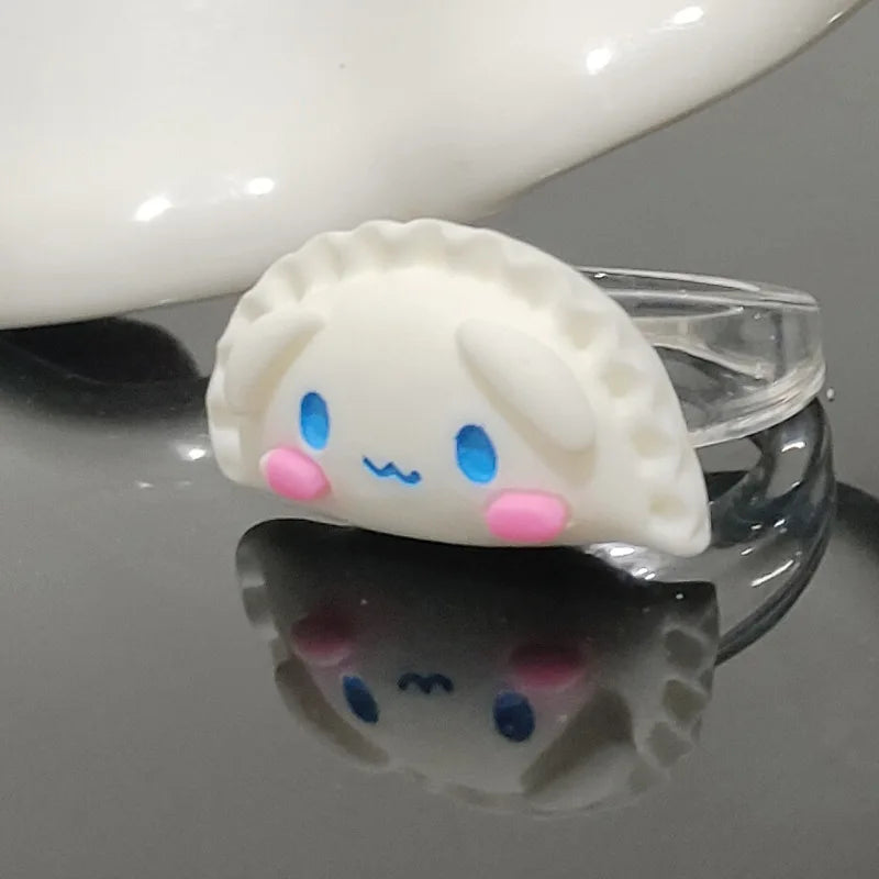 Sanrio Anime Cute Kawaii Food Dumplings Rings