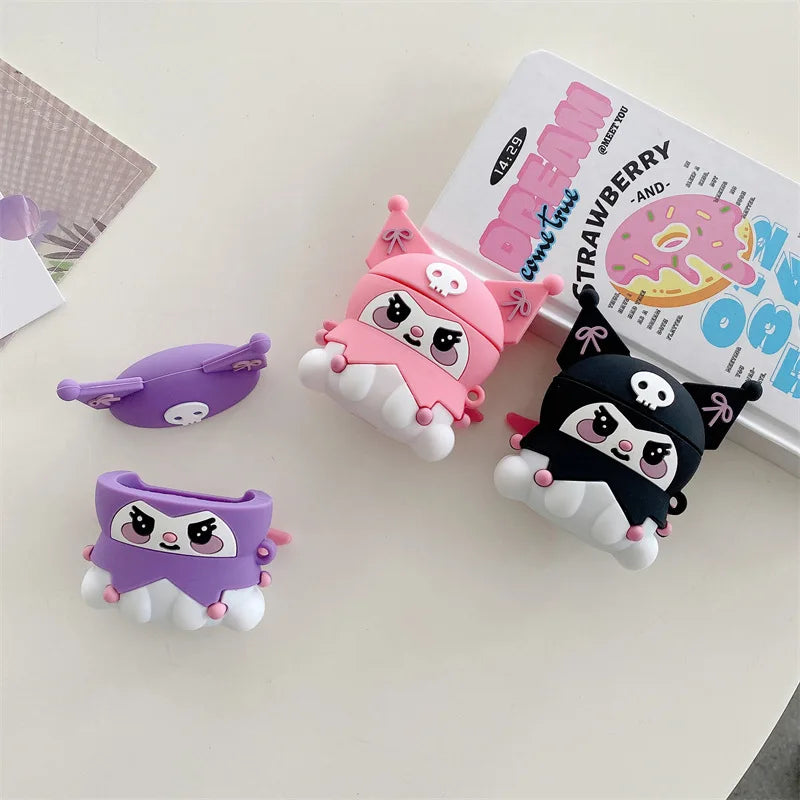 Kuromi 3D Silicone Airpods Cases