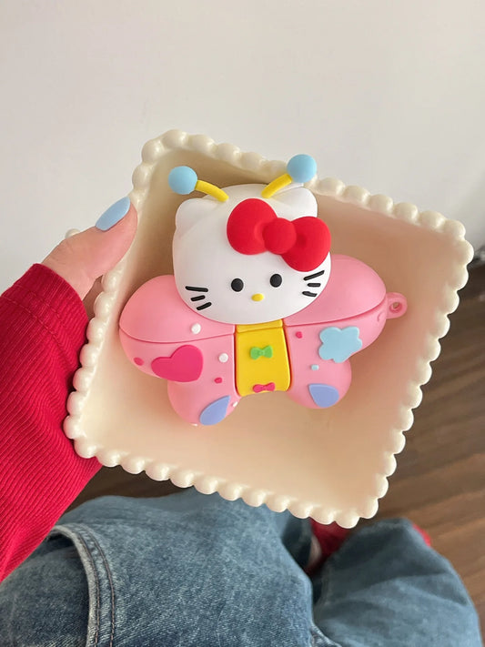 Hello Kitty Cute Butterfly Airpods Case