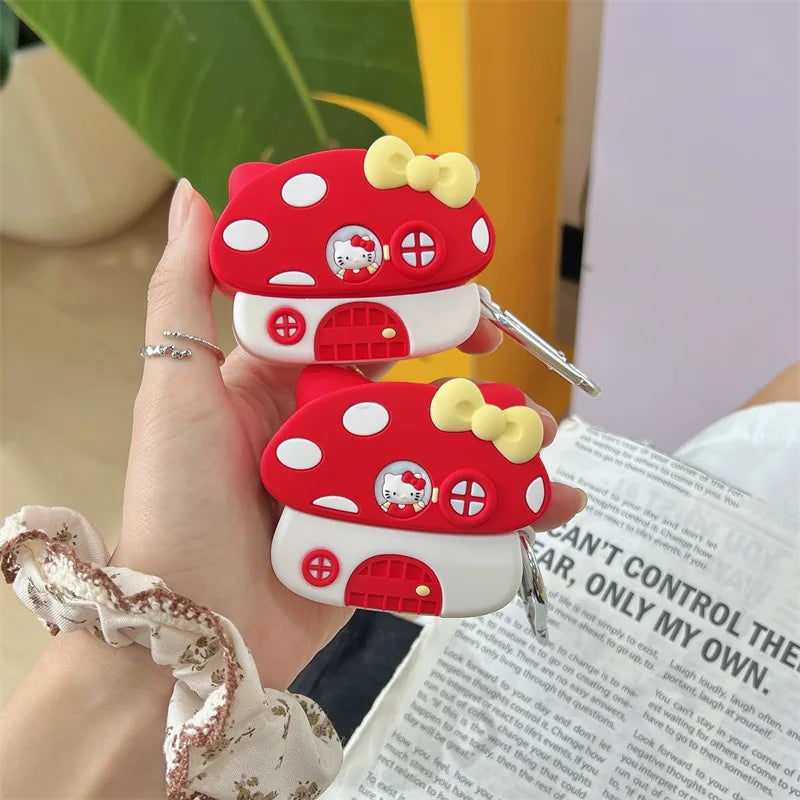 Hello Kitty Mushroom Airpods Case