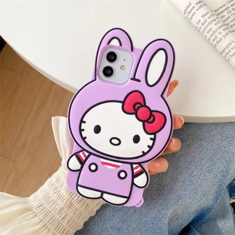 Hello Kitty Bunny Rabbit Shape Silicone Phone Case